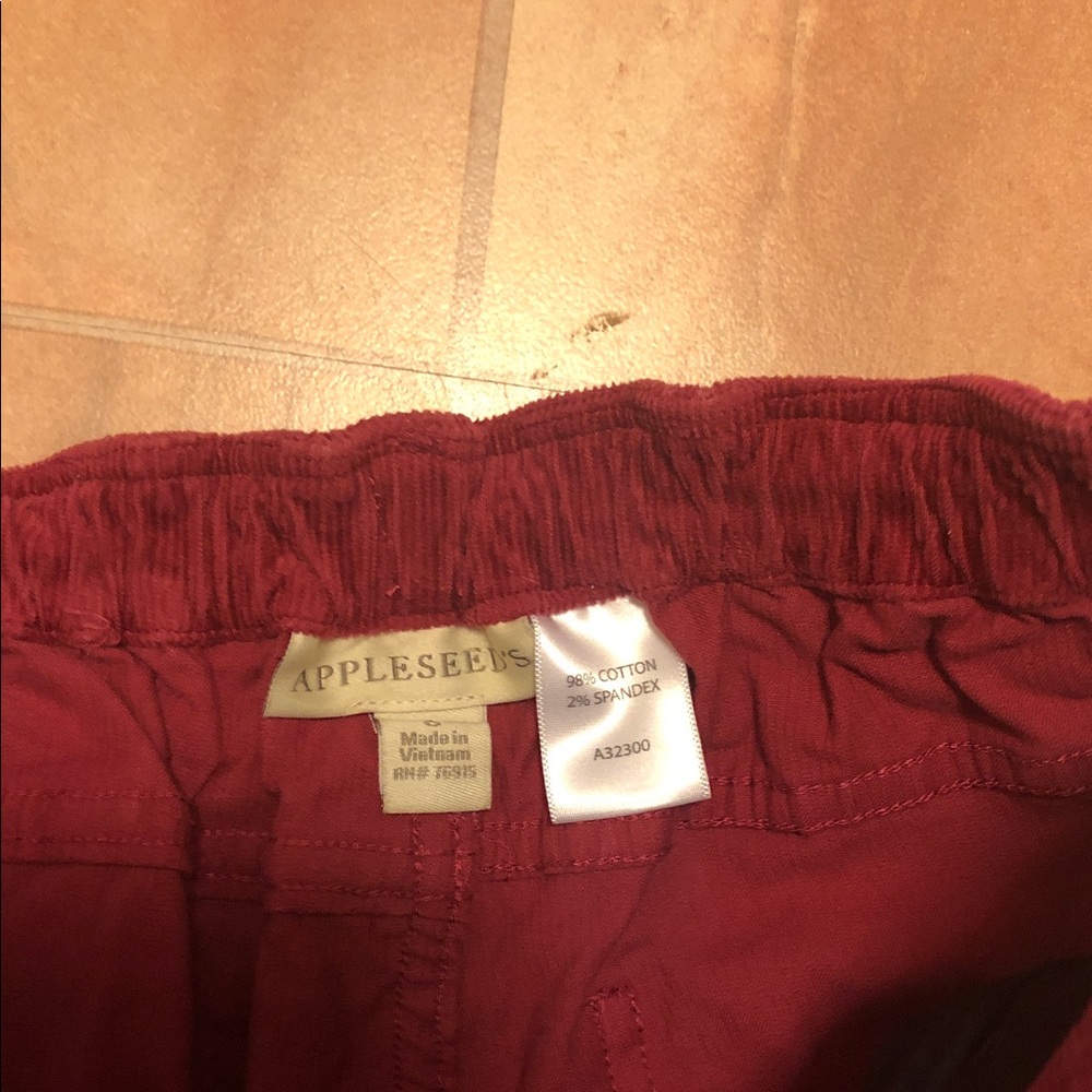 Appleseed's Burgundy Corduroy Trousers - Picture 2 of 5